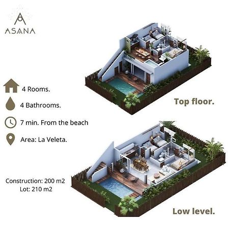¡New Villa 4Br With Priv Jacuzzi! Tulum Exterior foto